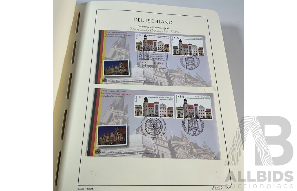 Album of German 2009-2011 Mint Stamp Sets, Blocks, Mini Sheets and First Day Covers
