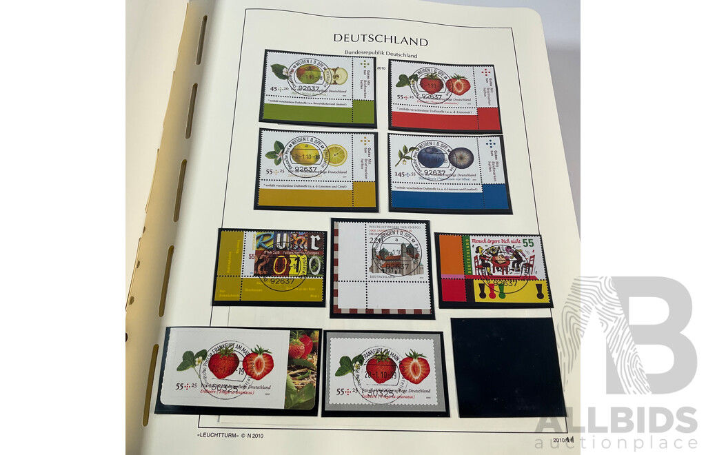 Album of German 2009-2011 Mint Stamp Sets, Blocks, Mini Sheets and First Day Covers