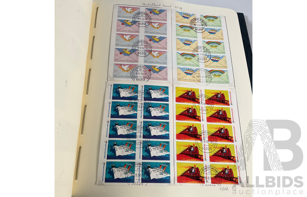 Album of German 2009-2011 Mint Stamp Sets, Blocks, Mini Sheets and First Day Covers