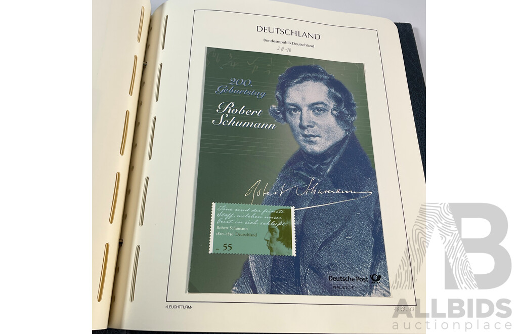 Album of German 2009-2011 Mint Stamp Sets, Blocks, Mini Sheets and First Day Covers