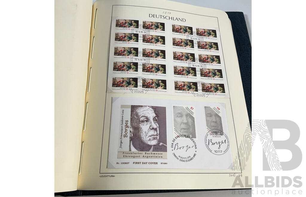 Album of German 2009-2011 Mint Stamp Sets, Blocks, Mini Sheets and First Day Covers