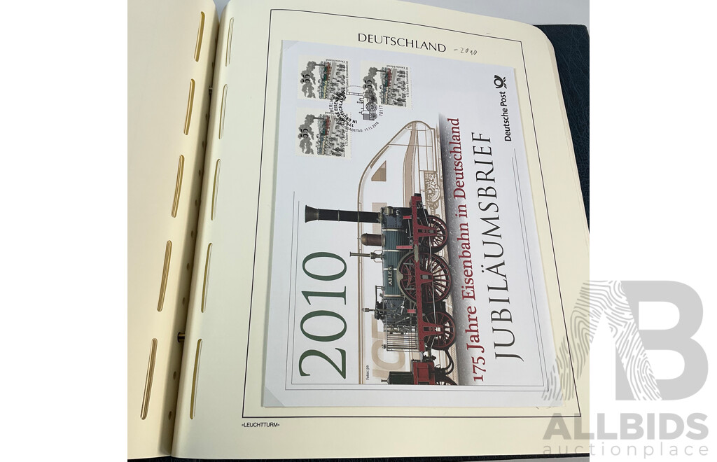 Album of German 2009-2011 Mint Stamp Sets, Blocks, Mini Sheets and First Day Covers