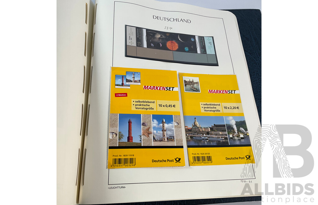 Album of German 2009-2011 Mint Stamp Sets, Blocks, Mini Sheets and First Day Covers