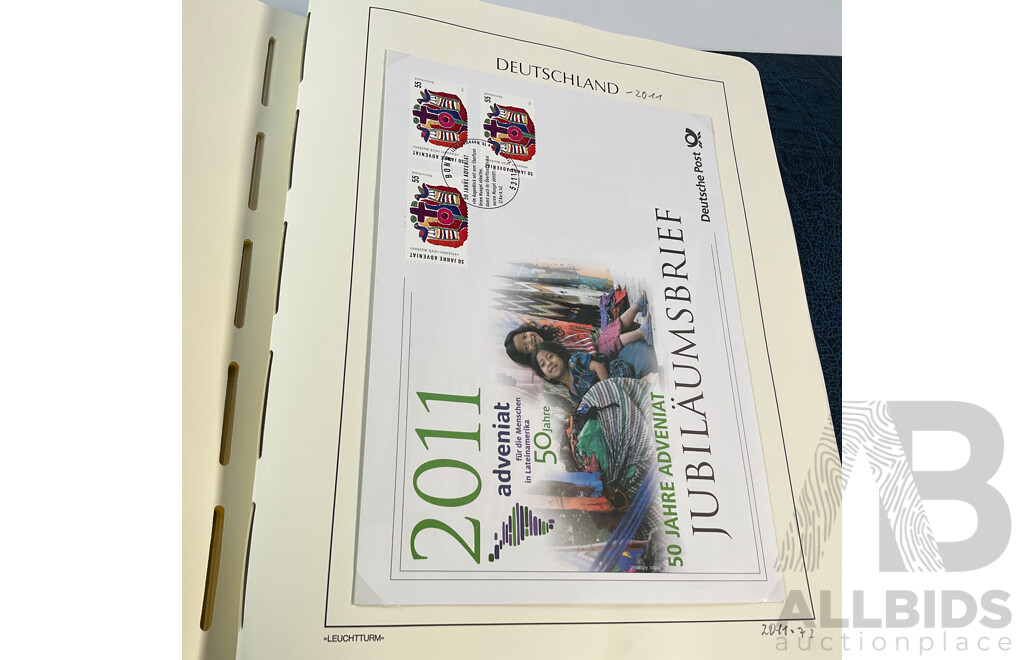 Album of German 2009-2011 Mint Stamp Sets, Blocks, Mini Sheets and First Day Covers