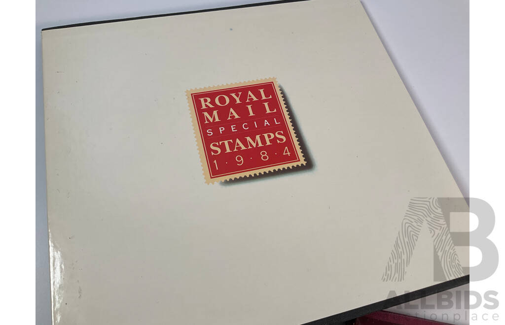 Ten United Kingdom Royal Mail Special Stamp Albums 1984 to 1993