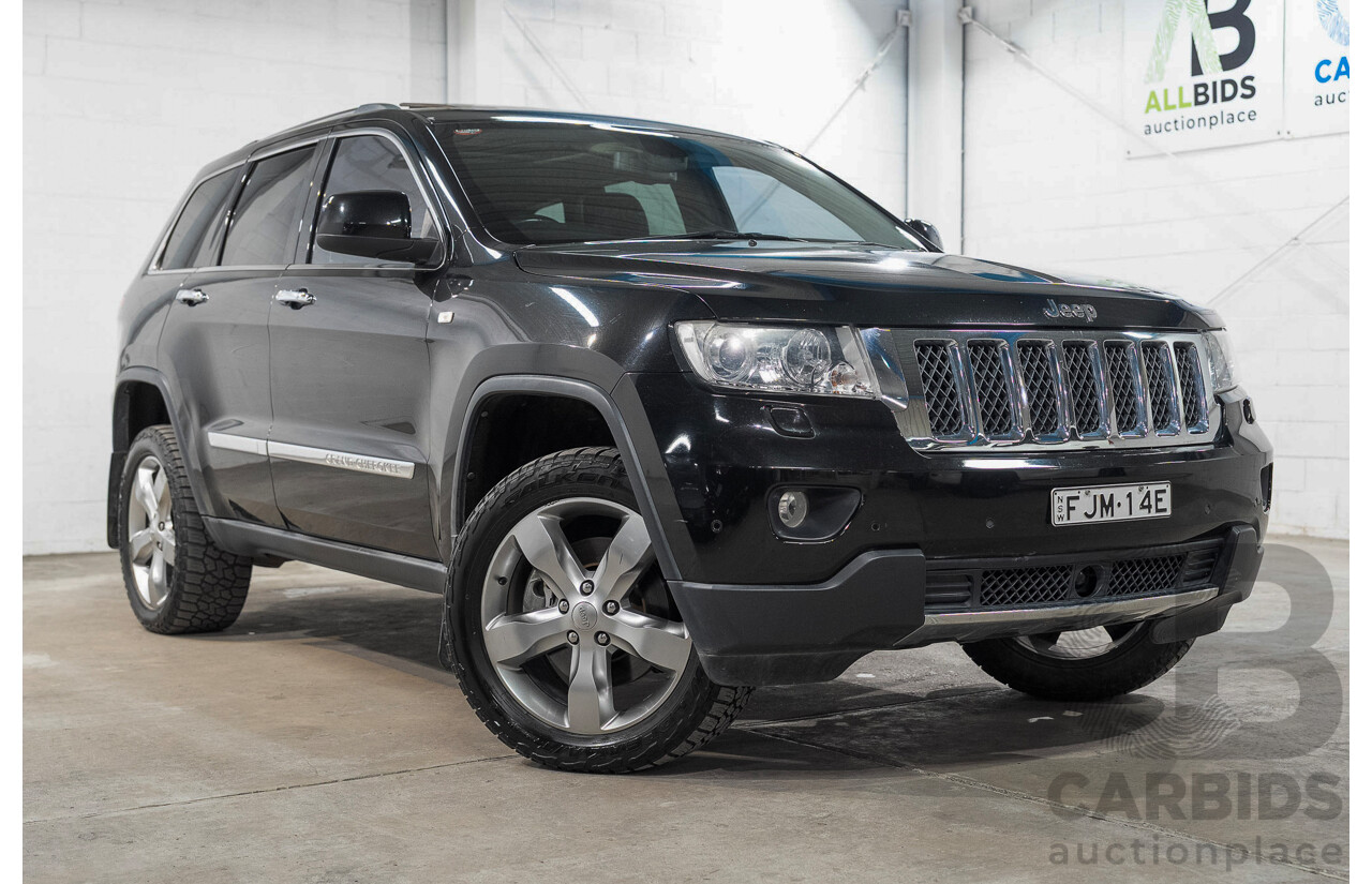 01/2013 Jeep Grand Cherokee Overland (4x4) WK MY12 4d Wagon Black 3.6L