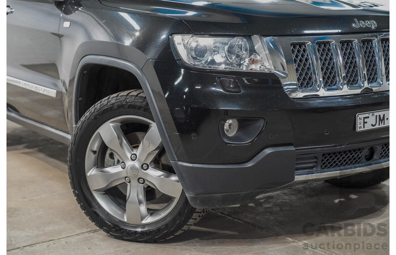 01/2013 Jeep Grand Cherokee Overland (4x4) WK MY12 4d Wagon Black 3.6L