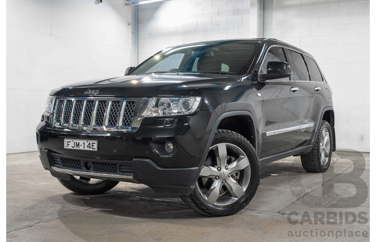 01/2013 Jeep Grand Cherokee Overland (4x4) WK MY12 4d Wagon Black 3.6L