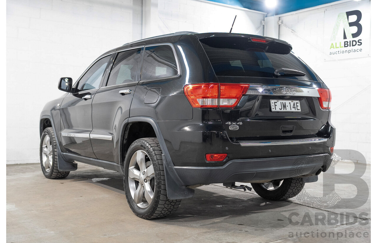 01/2013 Jeep Grand Cherokee Overland (4x4) WK MY12 4d Wagon Black 3.6L