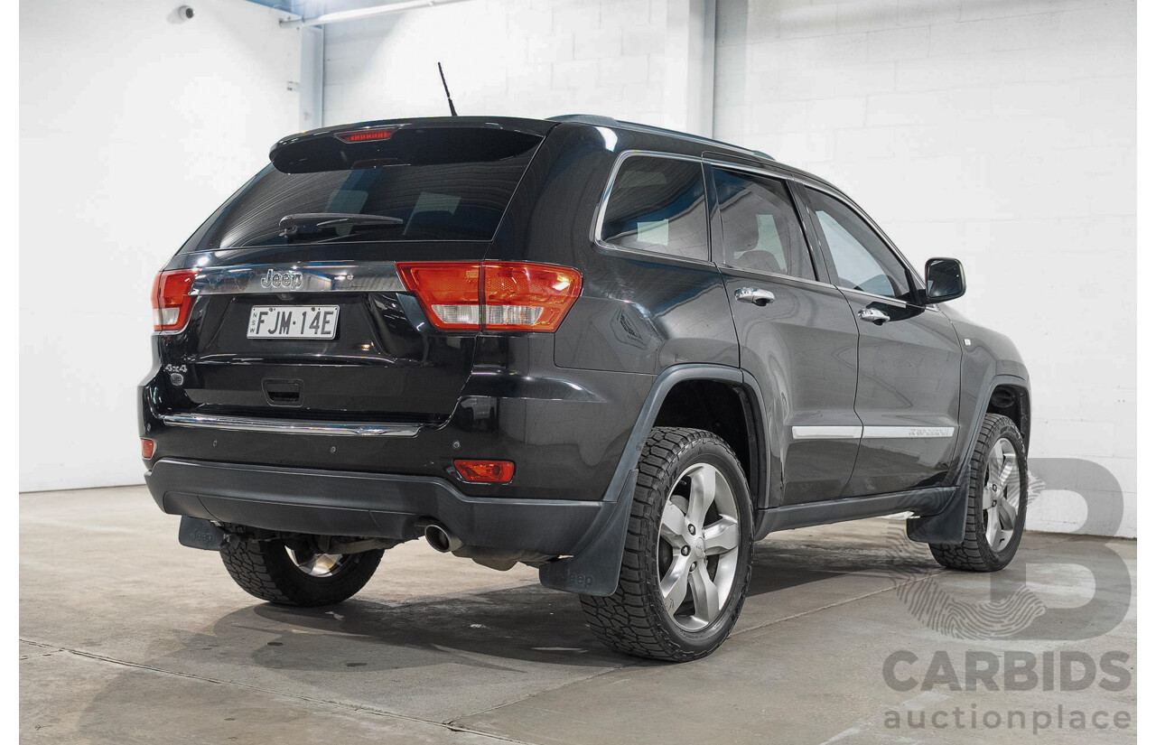 01/2013 Jeep Grand Cherokee Overland (4x4) WK MY12 4d Wagon Black 3.6L
