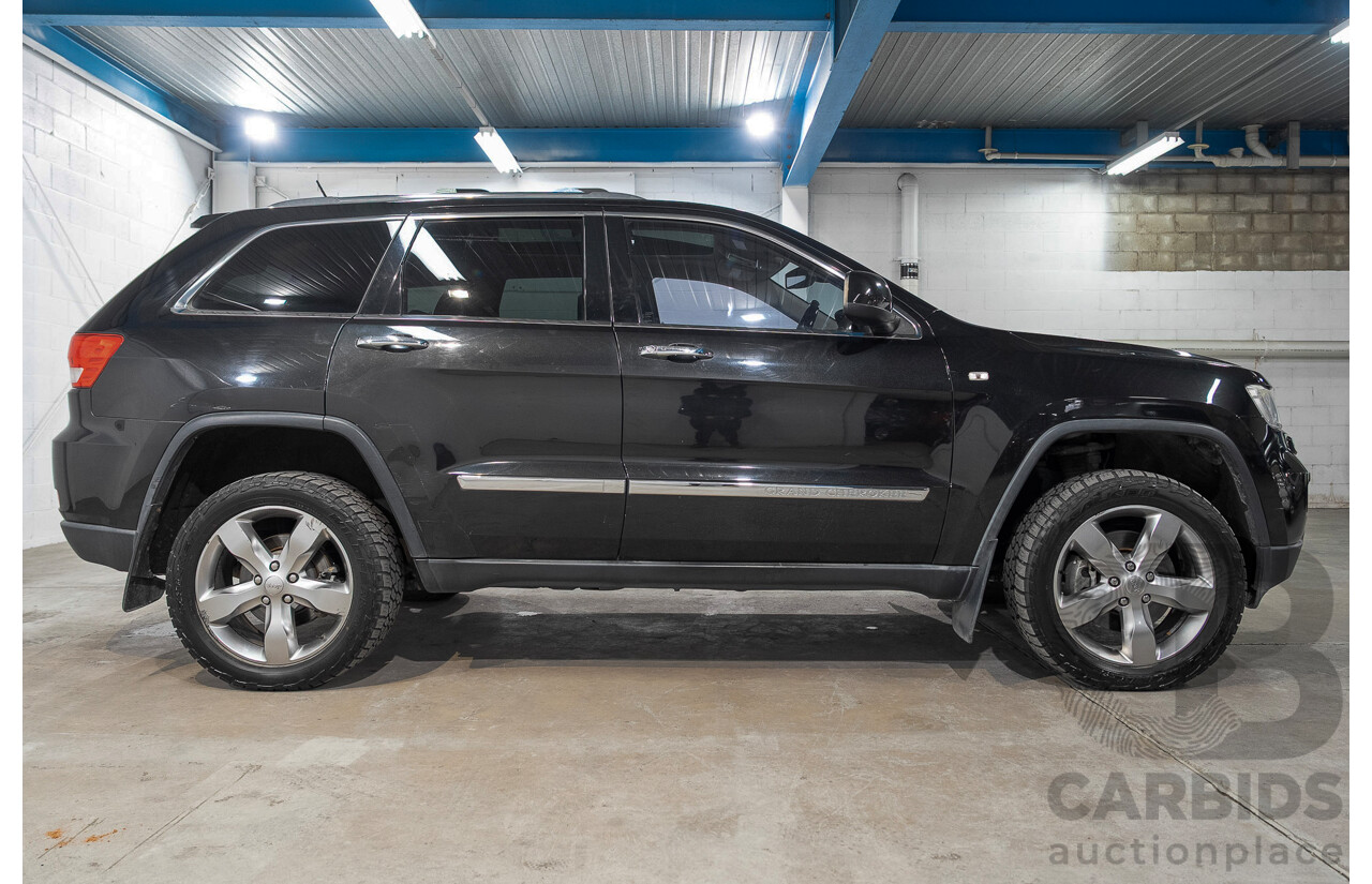 01/2013 Jeep Grand Cherokee Overland (4x4) WK MY12 4d Wagon Black 3.6L