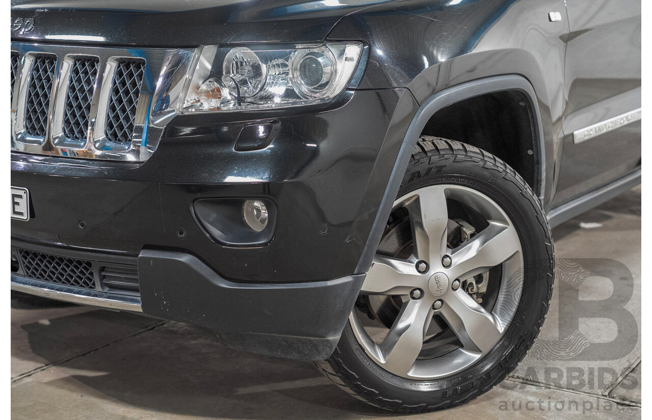 01/2013 Jeep Grand Cherokee Overland (4x4) WK MY12 4d Wagon Black 3.6L