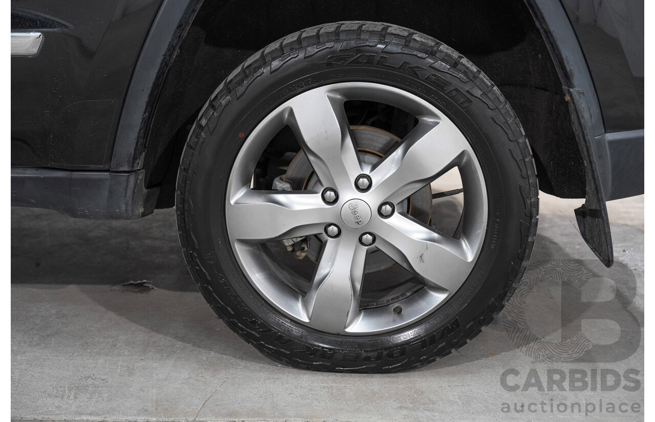 01/2013 Jeep Grand Cherokee Overland (4x4) WK MY12 4d Wagon Black 3.6L