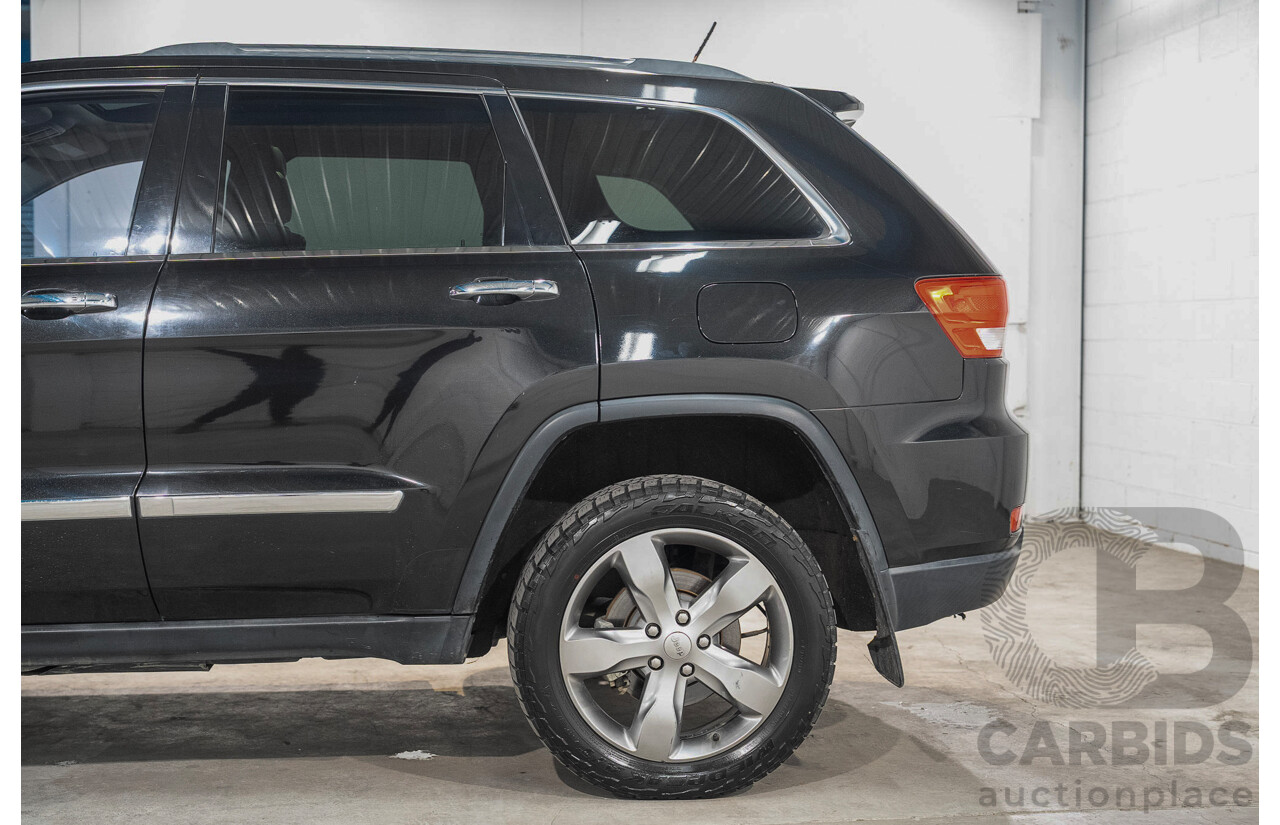 01/2013 Jeep Grand Cherokee Overland (4x4) WK MY12 4d Wagon Black 3.6L
