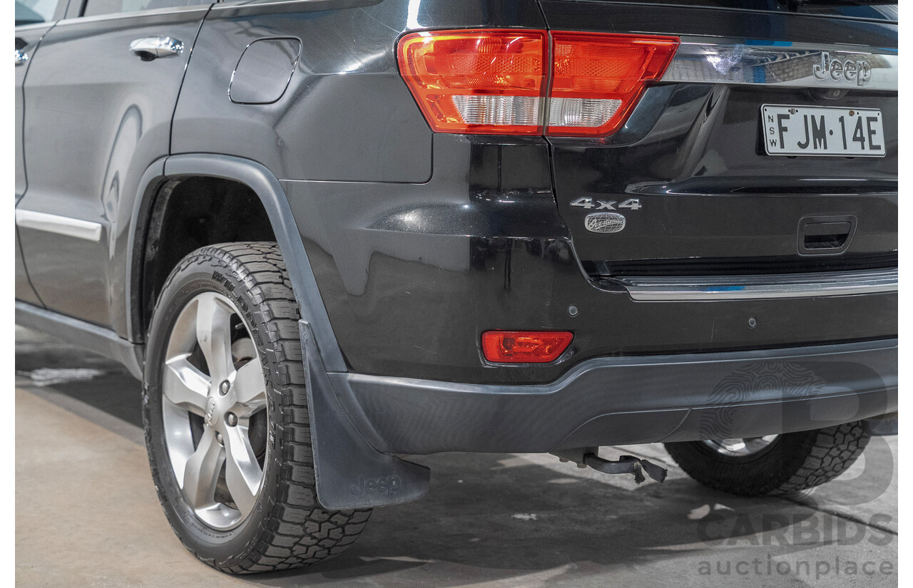 01/2013 Jeep Grand Cherokee Overland (4x4) WK MY12 4d Wagon Black 3.6L