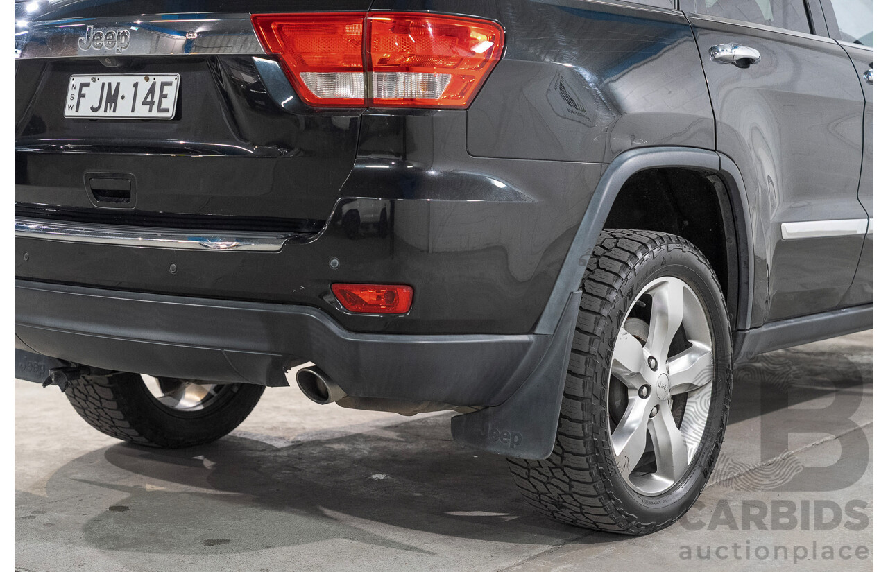 01/2013 Jeep Grand Cherokee Overland (4x4) WK MY12 4d Wagon Black 3.6L