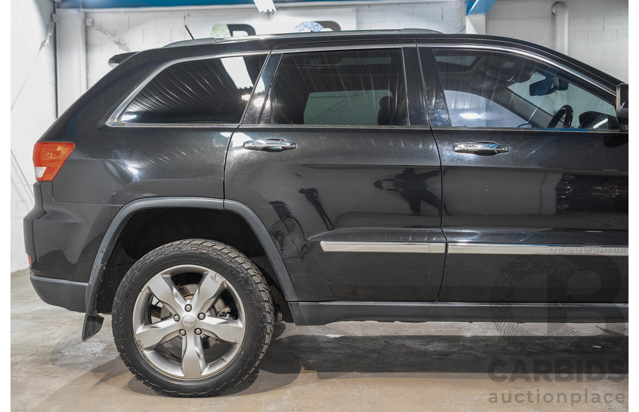 01/2013 Jeep Grand Cherokee Overland (4x4) WK MY12 4d Wagon Black 3.6L