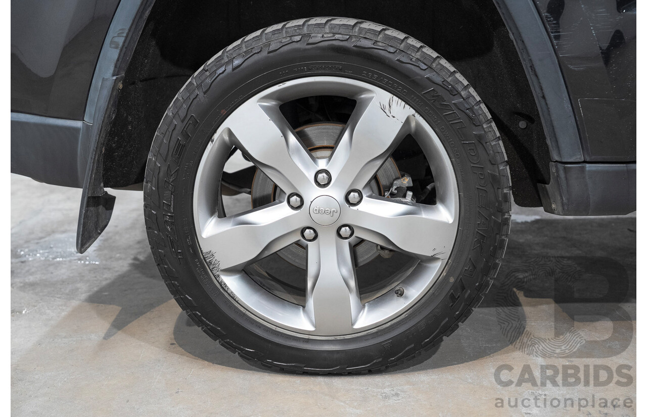 01/2013 Jeep Grand Cherokee Overland (4x4) WK MY12 4d Wagon Black 3.6L