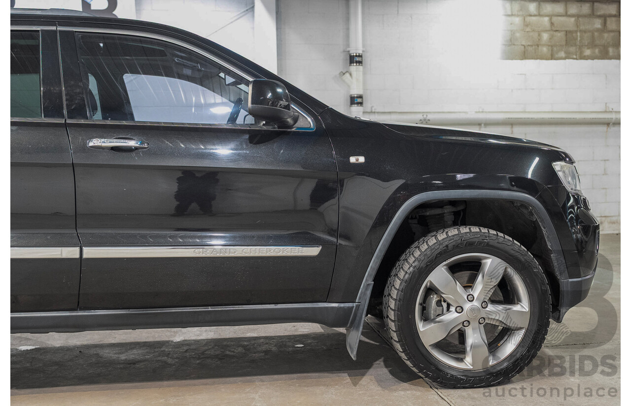 01/2013 Jeep Grand Cherokee Overland (4x4) WK MY12 4d Wagon Black 3.6L
