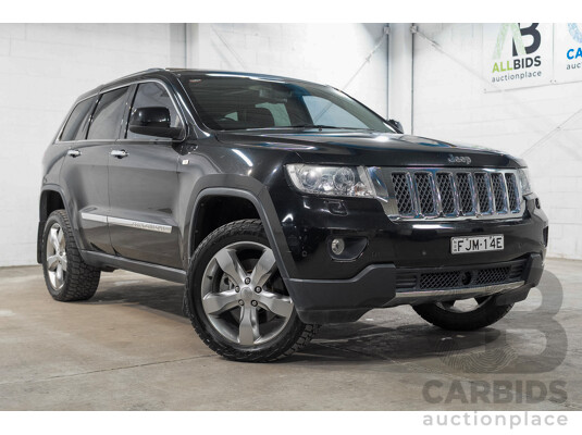 01/2013 Jeep Grand Cherokee Overland (4x4) WK MY12 4d Wagon Black 3.6L