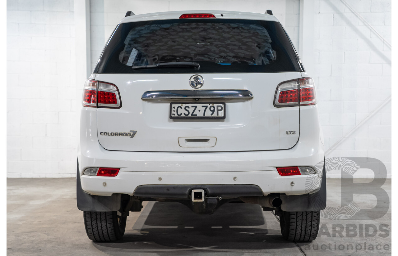 08/2014 Holden Colorado 7 LTZ (4x4) RG MY14 4D Wagon White Turbo Diesel 2.8L - 7 Seater