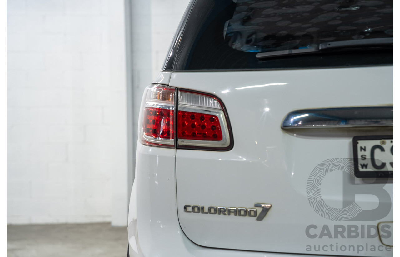 08/2014 Holden Colorado 7 LTZ (4x4) RG MY14 4D Wagon White Turbo Diesel 2.8L - 7 Seater