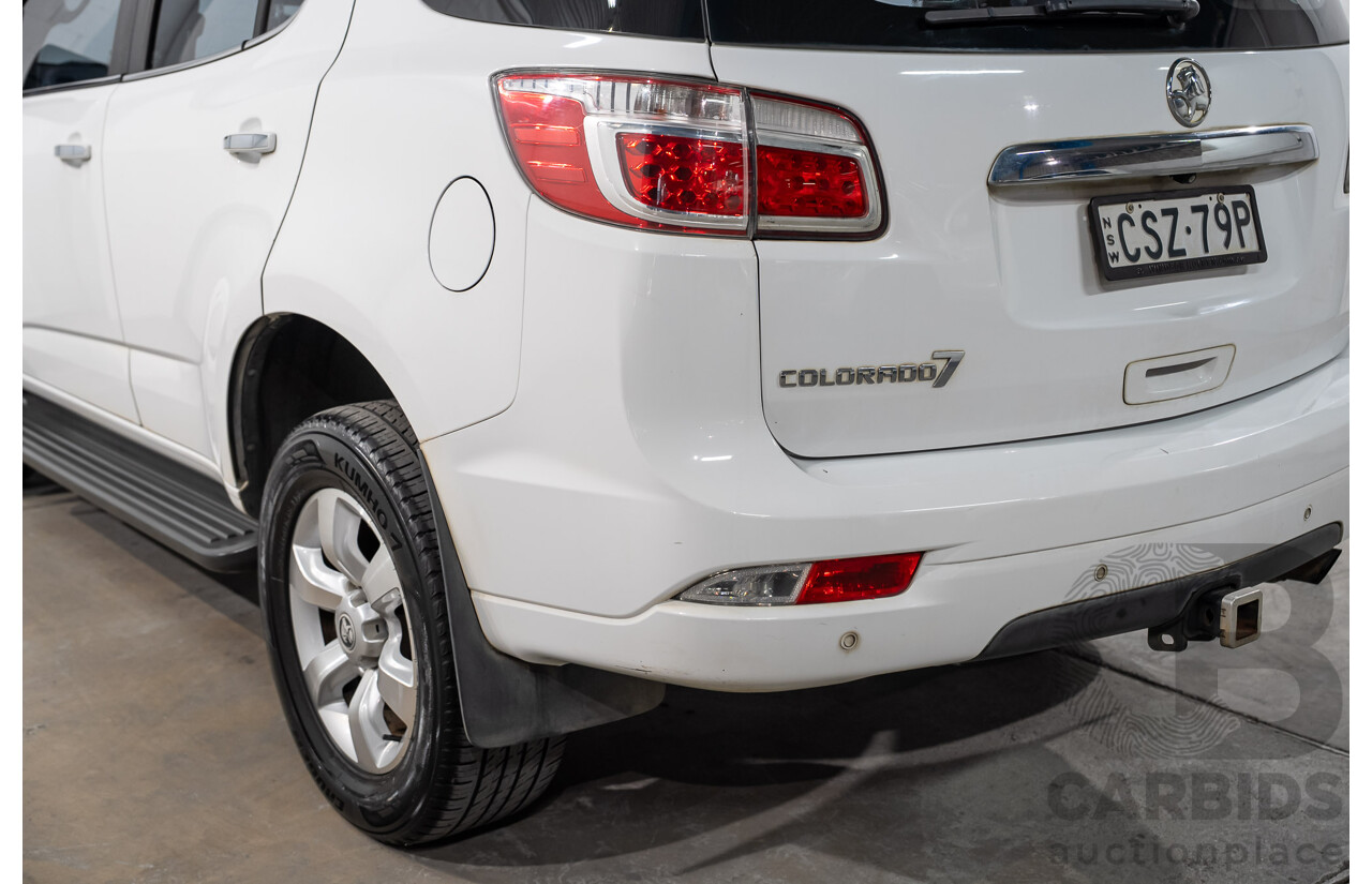 08/2014 Holden Colorado 7 LTZ (4x4) RG MY14 4D Wagon White Turbo Diesel 2.8L - 7 Seater