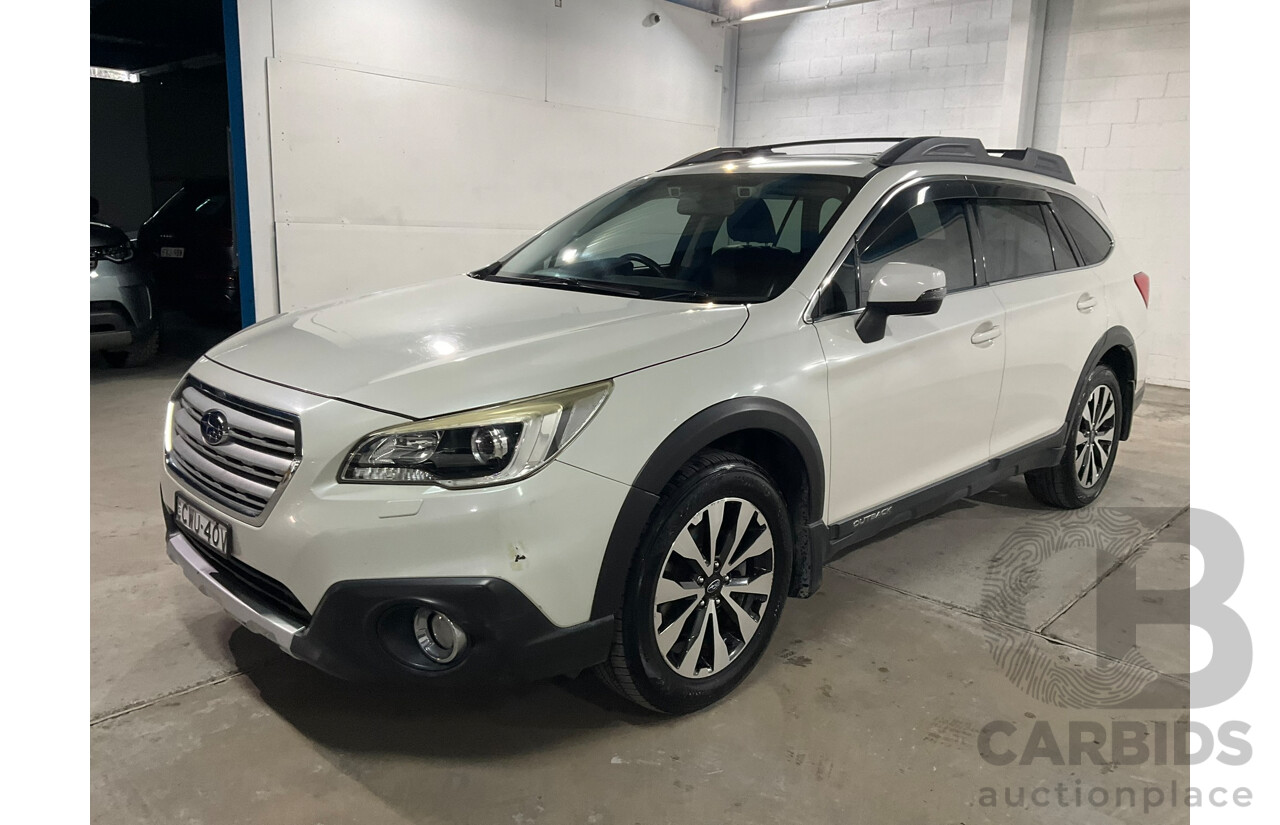 01/2015 Subaru Outback 2.5i Premium (AWD) MY15 4D Wagon White 2.5L