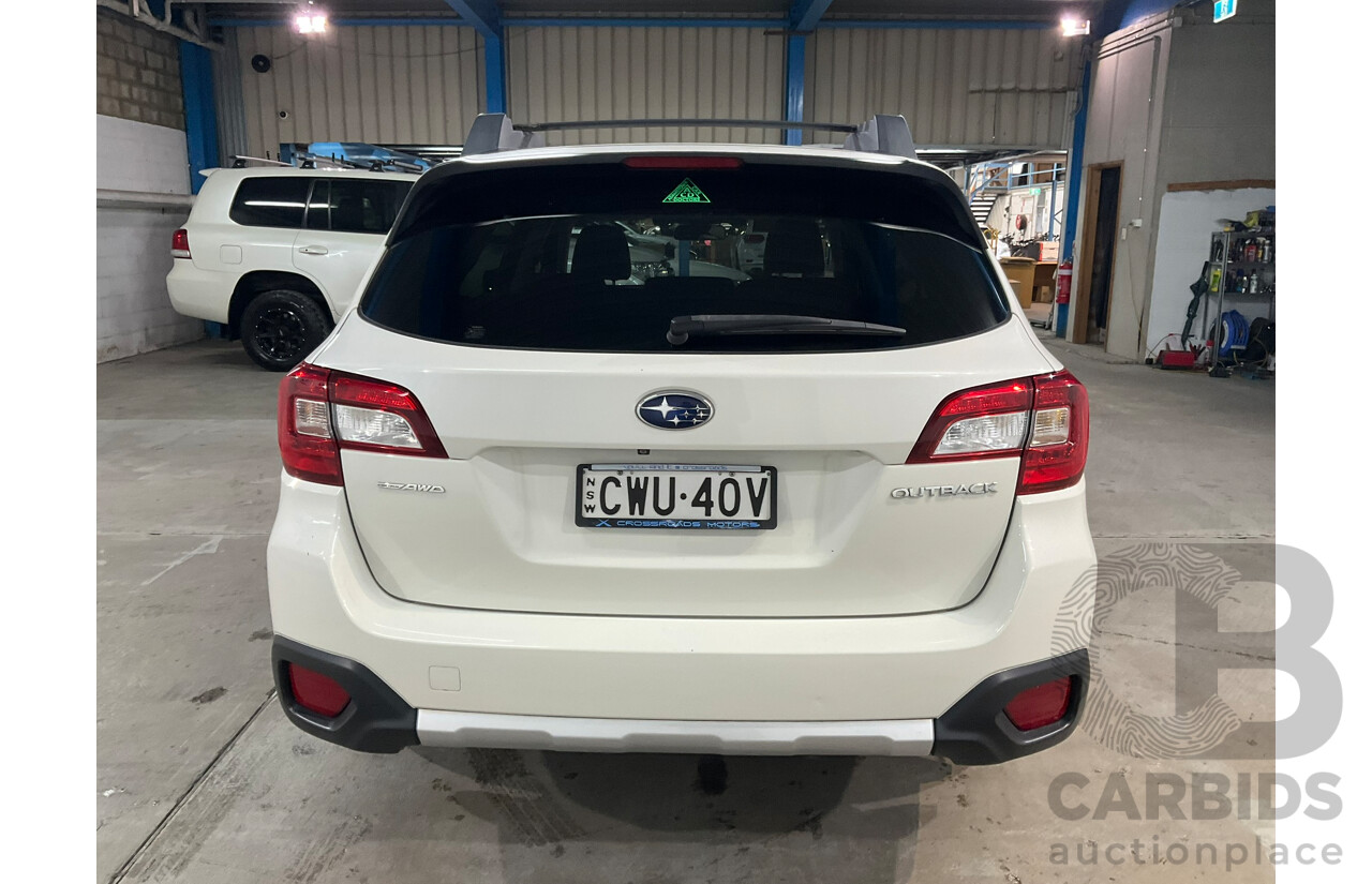 01/2015 Subaru Outback 2.5i Premium (AWD) MY15 4D Wagon White 2.5L