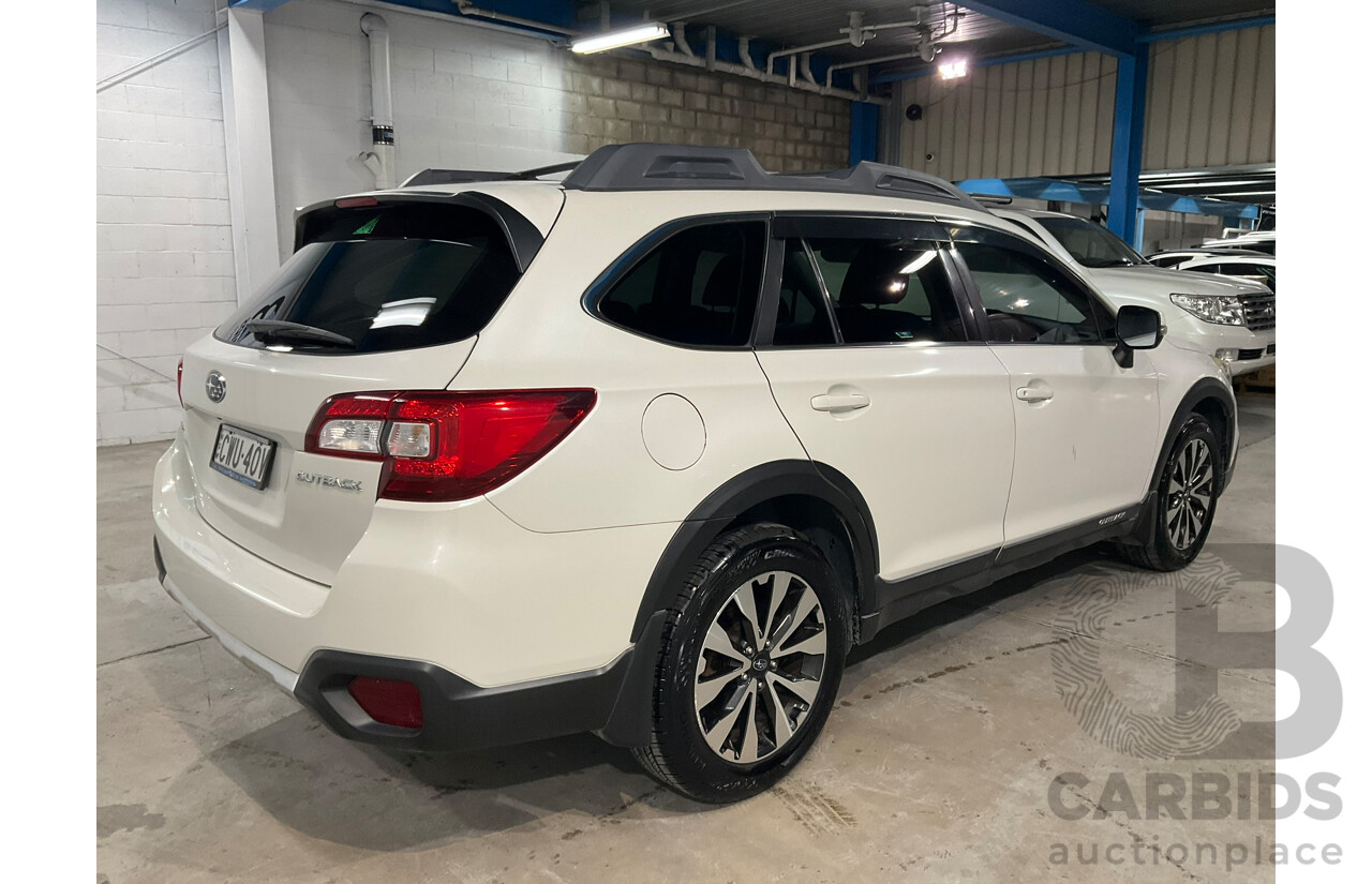 01/2015 Subaru Outback 2.5i Premium (AWD) MY15 4D Wagon White 2.5L