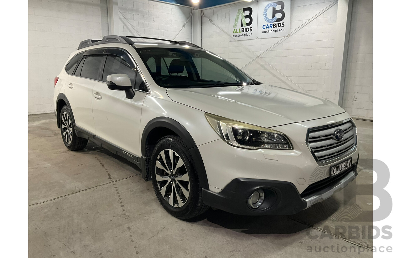 01/2015 Subaru Outback 2.5i Premium (AWD) MY15 4D Wagon White 2.5L