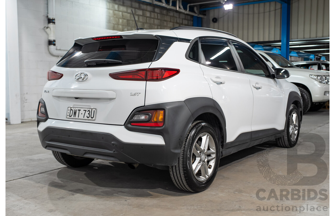 07/2018 Hyundai Kona Active (AWD) OS 4d Wagon White Turbo 1.6L