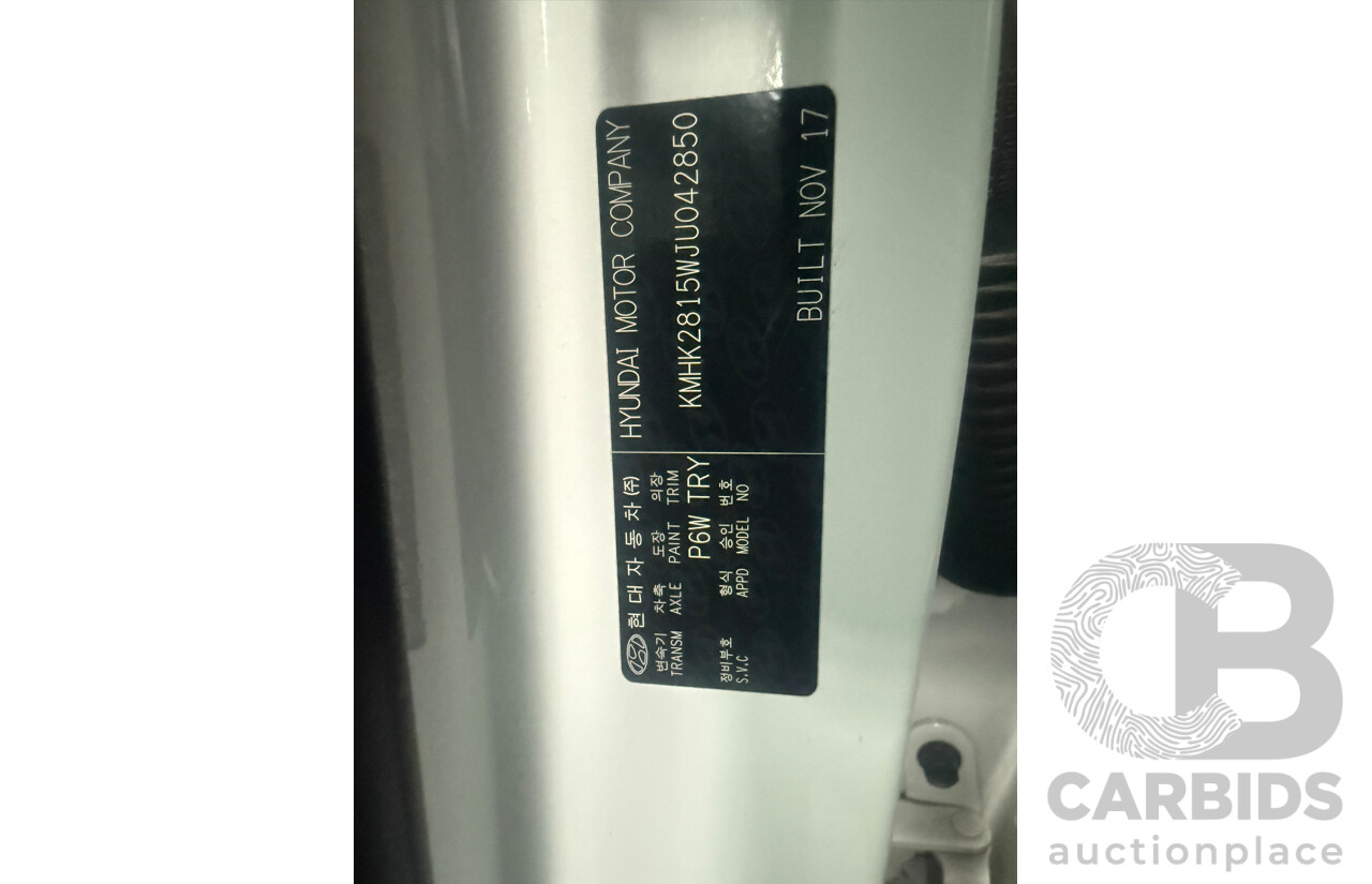 07/2018 Hyundai Kona Active (AWD) OS 4d Wagon White Turbo 1.6L
