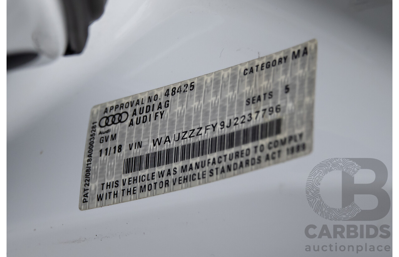 11/2018 Audi SQ5 3.0 TFSI Quattro (AWD) FY MY19 4d Wagon Ibis White Turbo V6 3.0L