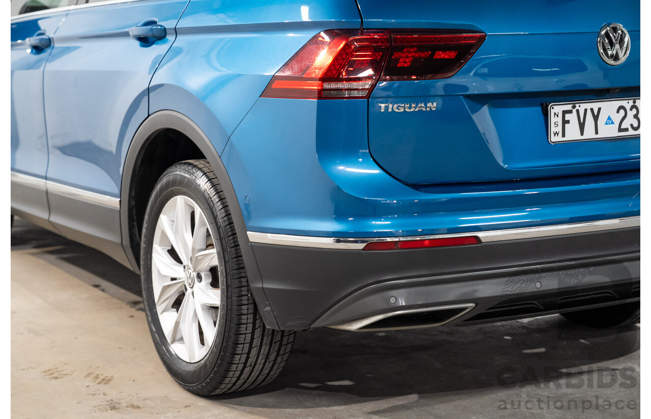 04/2018 Volkswagen Tiguan 162 TSI Highline (AWD) 5NA MY18 4D Wagon Blue Turbo 2.0L