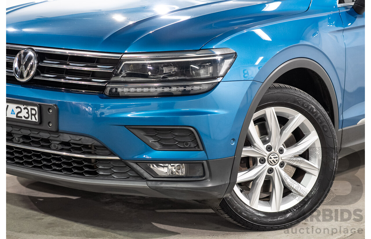 04/2018 Volkswagen Tiguan 162 TSI Highline (AWD) 5NA MY18 4D Wagon Blue Turbo 2.0L