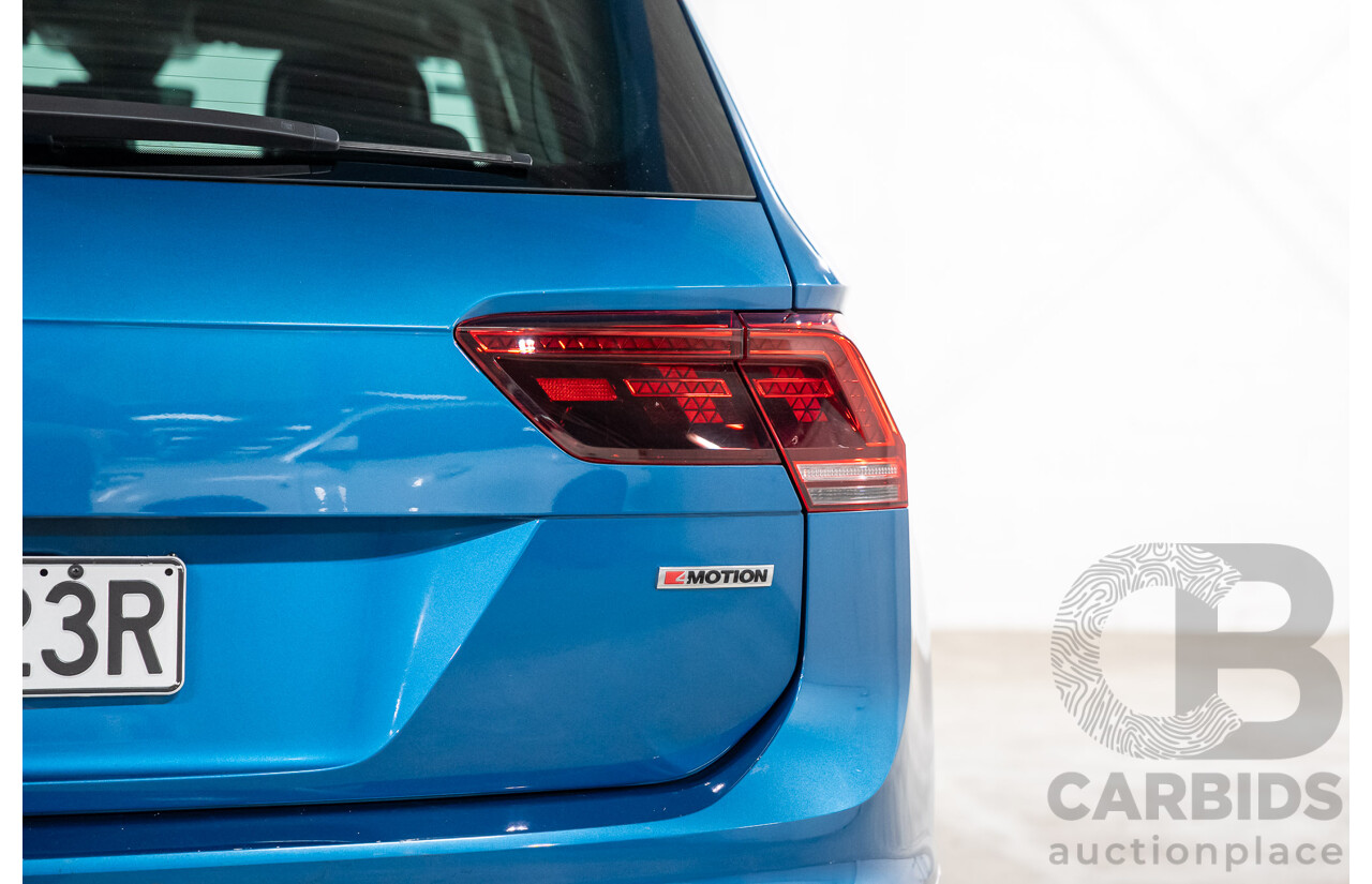 04/2018 Volkswagen Tiguan 162 TSI Highline (AWD) 5NA MY18 4D Wagon Blue Turbo 2.0L