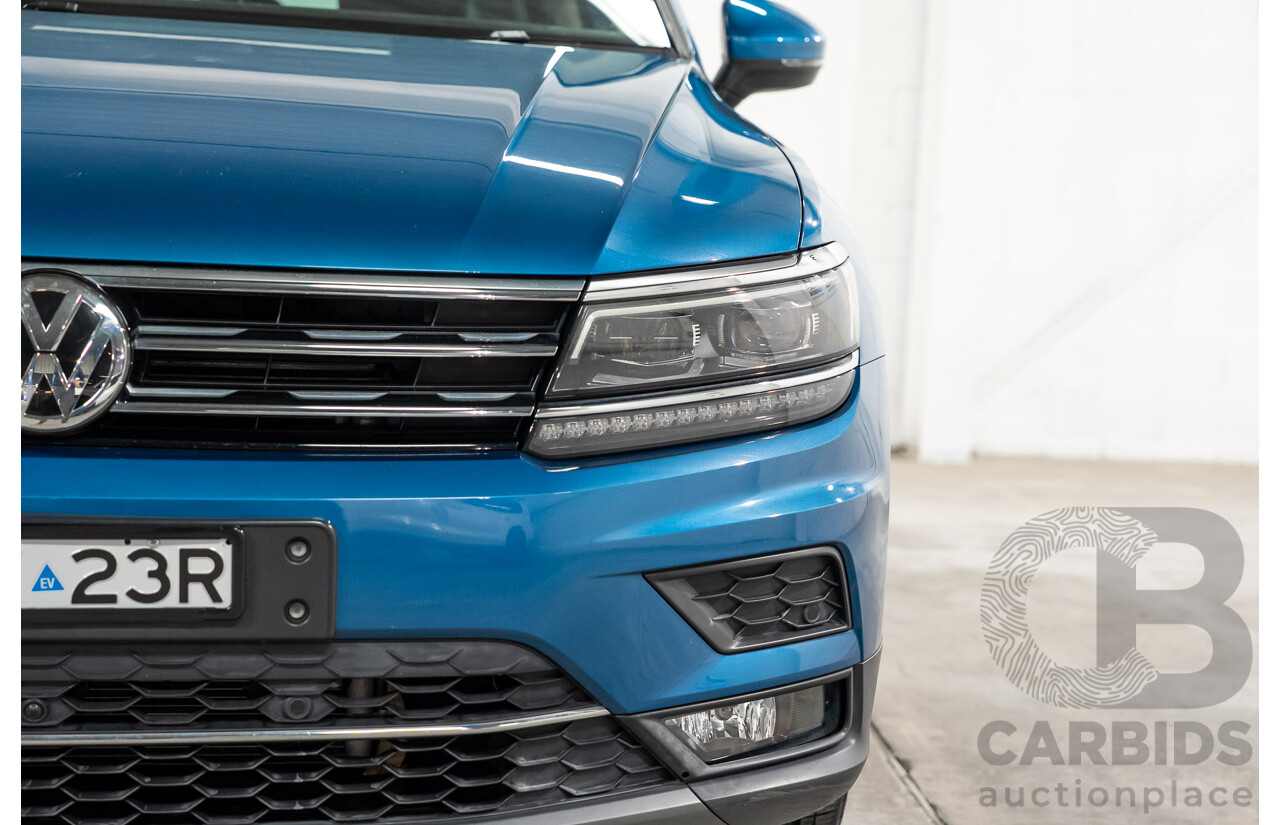 04/2018 Volkswagen Tiguan 162 TSI Highline (AWD) 5NA MY18 4D Wagon Blue Turbo 2.0L