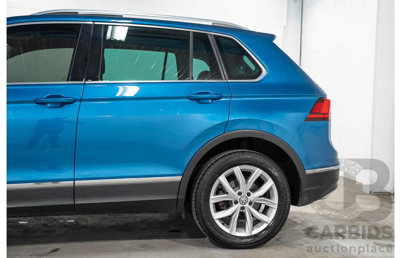 04/2018 Volkswagen Tiguan 162 TSI Highline (AWD) 5NA MY18 4D Wagon Blue Turbo 2.0L