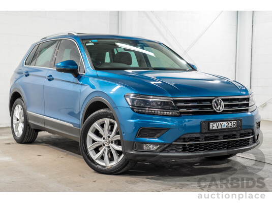 04/2018 Volkswagen Tiguan 162 TSI Highline (AWD) 5NA MY18 4D Wagon Blue Turbo 2.0L