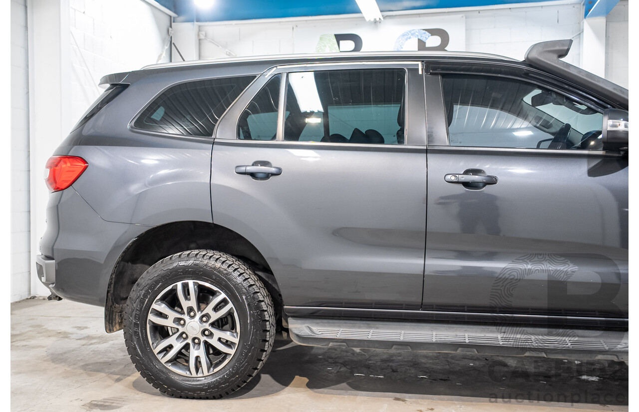 08/2018 Ford Everest Trend 4WD 7 Seater UA II MY19 4D Wagon Meteor Grey Metallic Twin Turbo Diesel 2.0L