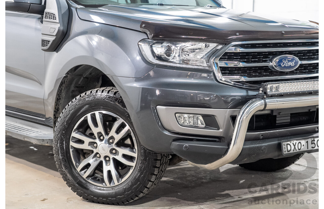 08/2018 Ford Everest Trend 4WD 7 Seater UA II MY19 4D Wagon Meteor Grey Metallic Twin Turbo Diesel 2.0L
