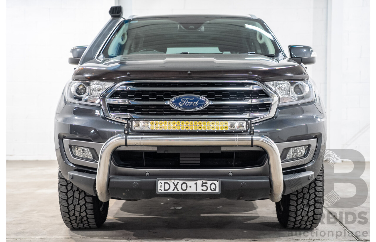 08/2018 Ford Everest Trend 4WD 7 Seater UA II MY19 4D Wagon Meteor Grey Metallic Twin Turbo Diesel 2.0L