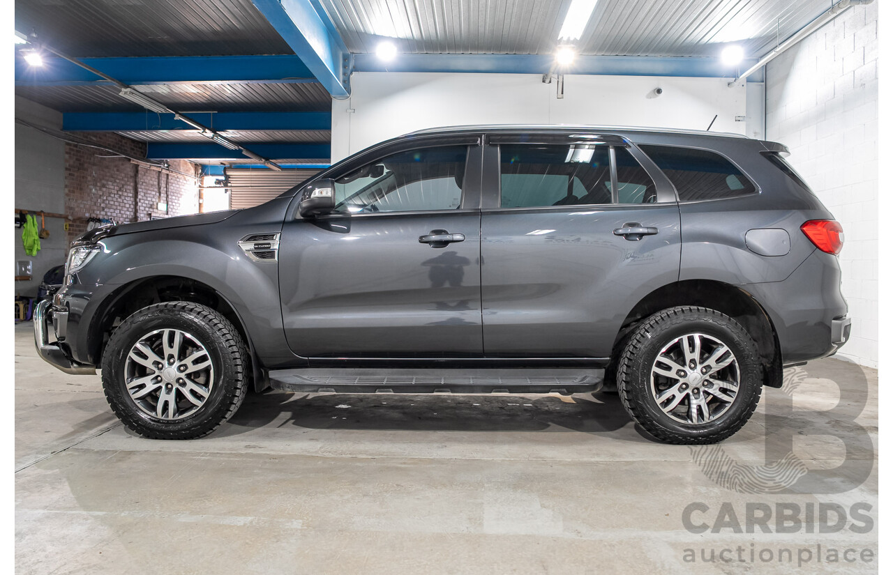 08/2018 Ford Everest Trend 4WD 7 Seater UA II MY19 4D Wagon Meteor Grey Metallic Twin Turbo Diesel 2.0L