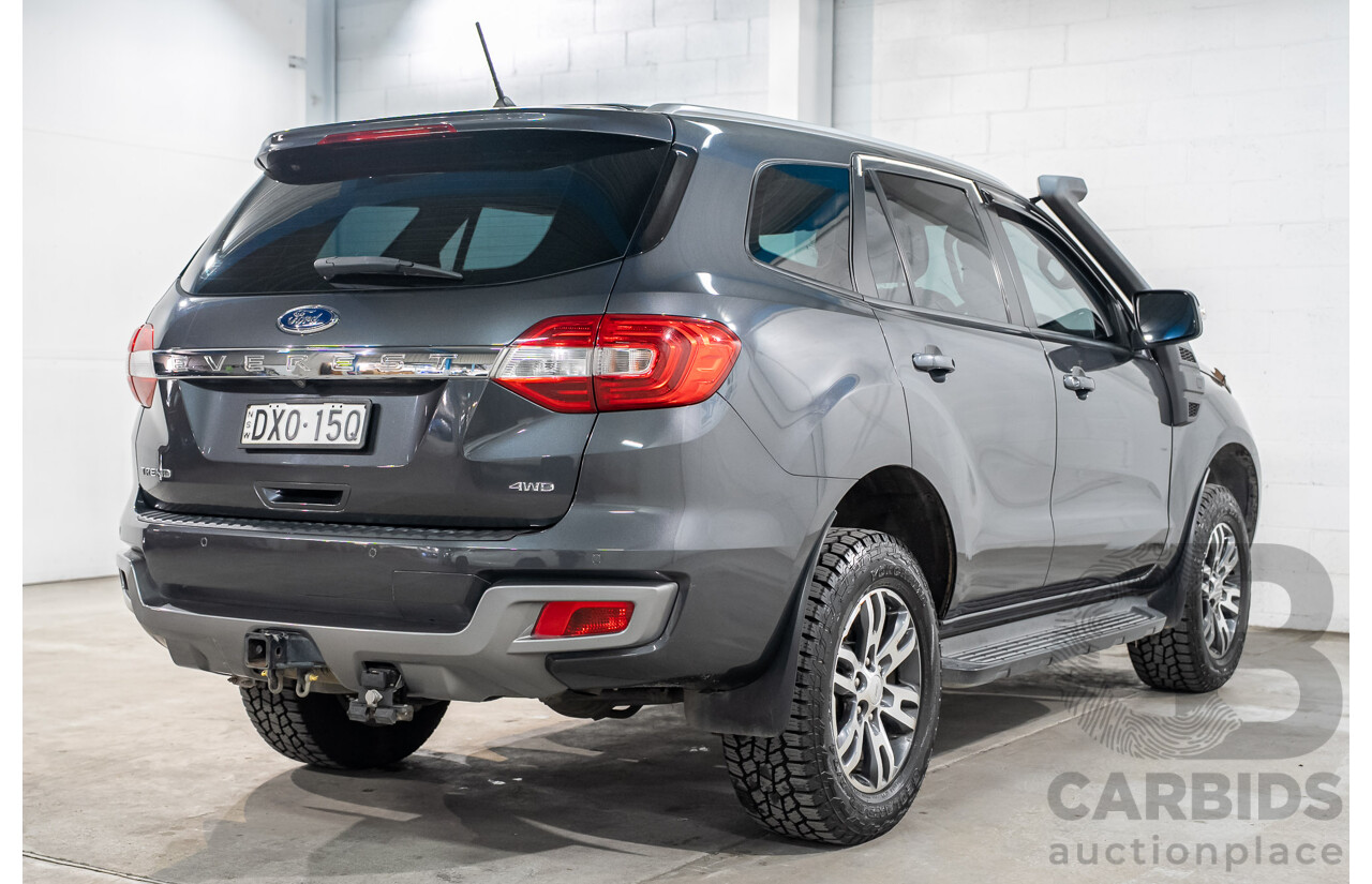 08/2018 Ford Everest Trend 4WD 7 Seater UA II MY19 4D Wagon Meteor Grey Metallic Twin Turbo Diesel 2.0L