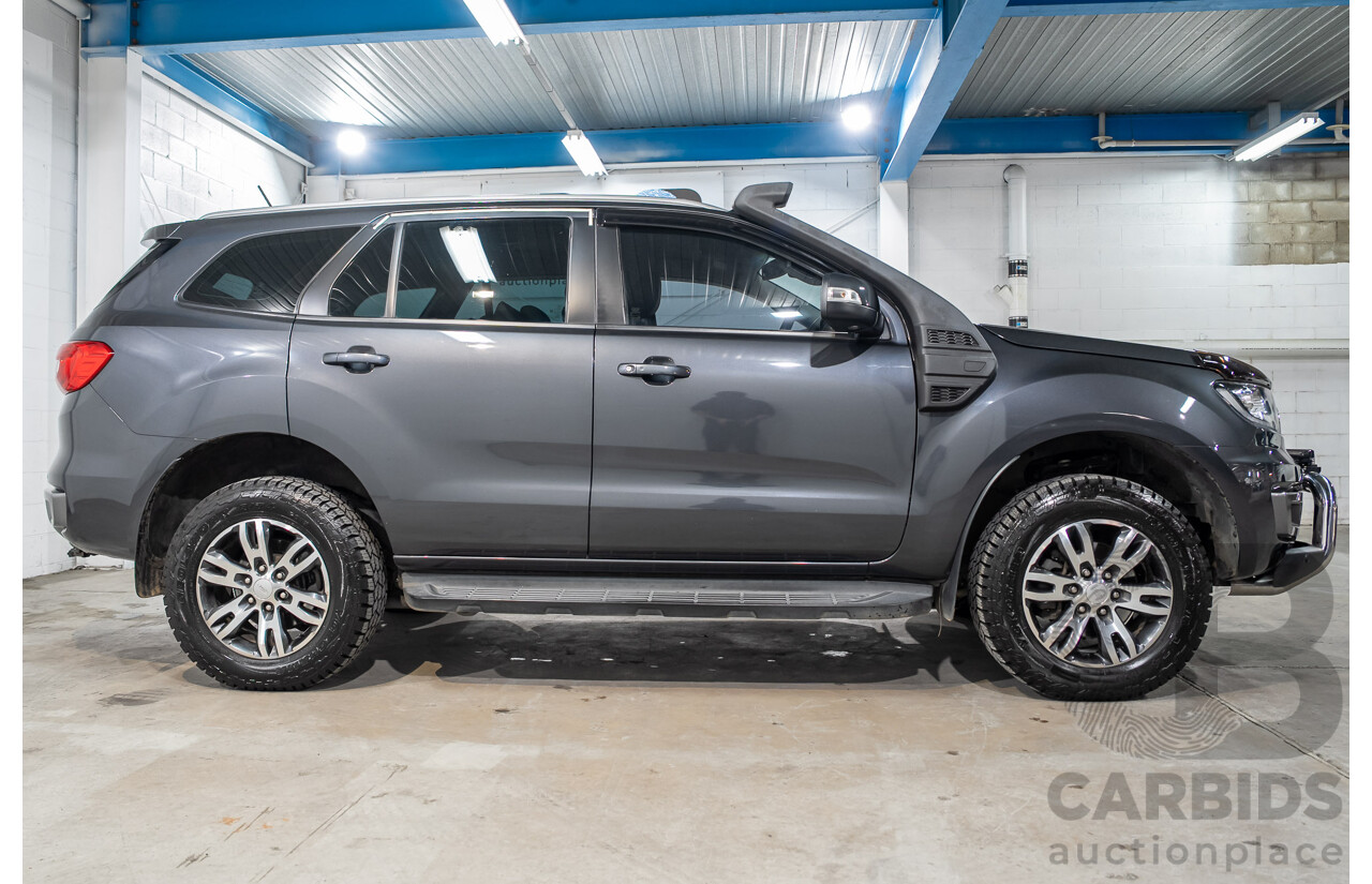 08/2018 Ford Everest Trend 4WD 7 Seater UA II MY19 4D Wagon Meteor Grey Metallic Twin Turbo Diesel 2.0L