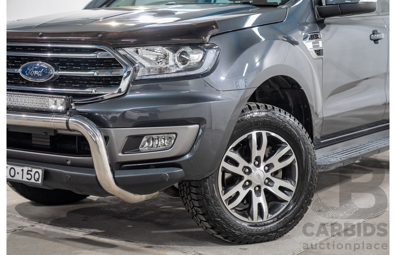 08/2018 Ford Everest Trend 4WD 7 Seater UA II MY19 4D Wagon Meteor Grey Metallic Twin Turbo Diesel 2.0L