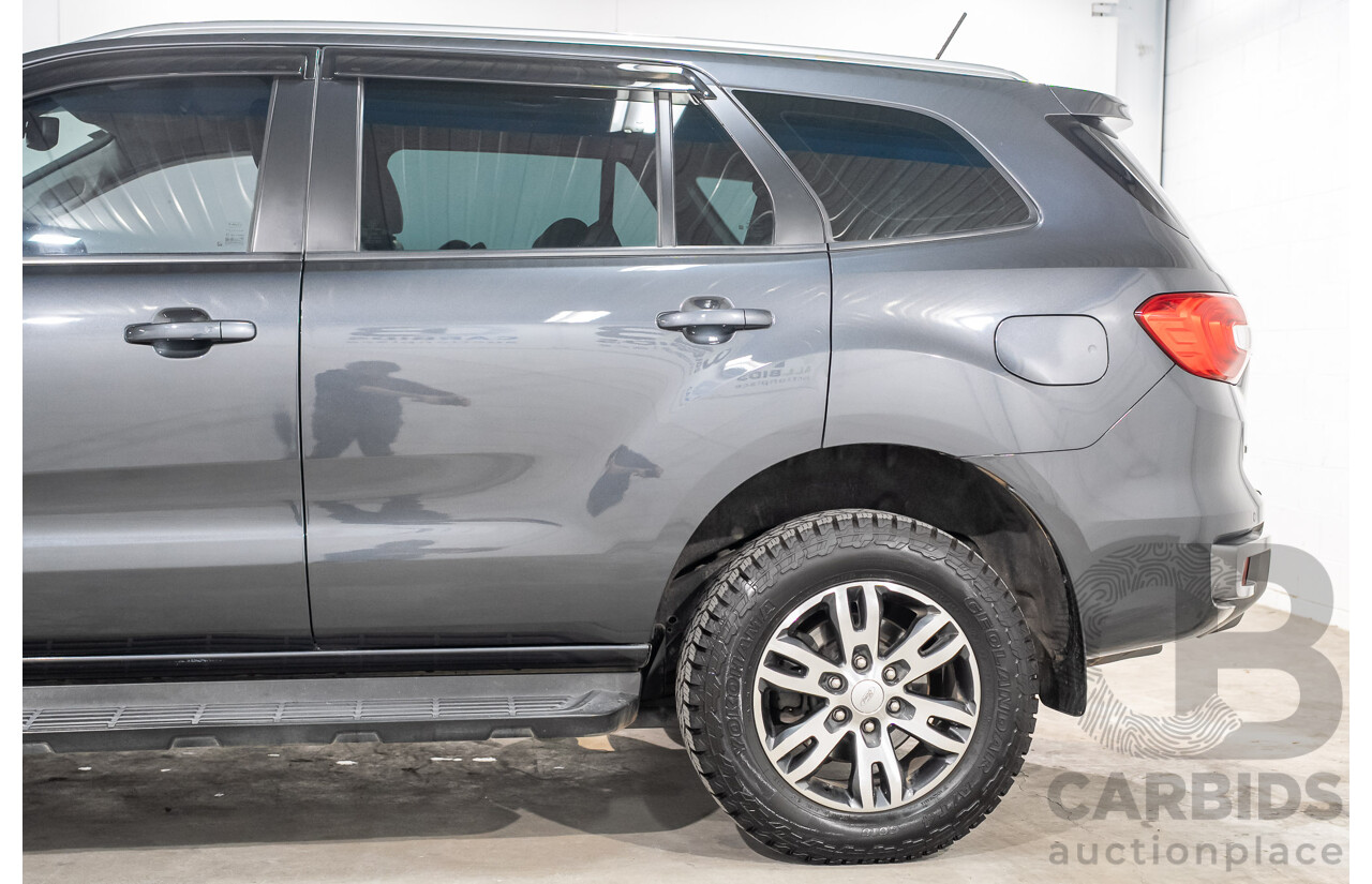 08/2018 Ford Everest Trend 4WD 7 Seater UA II MY19 4D Wagon Meteor Grey Metallic Twin Turbo Diesel 2.0L