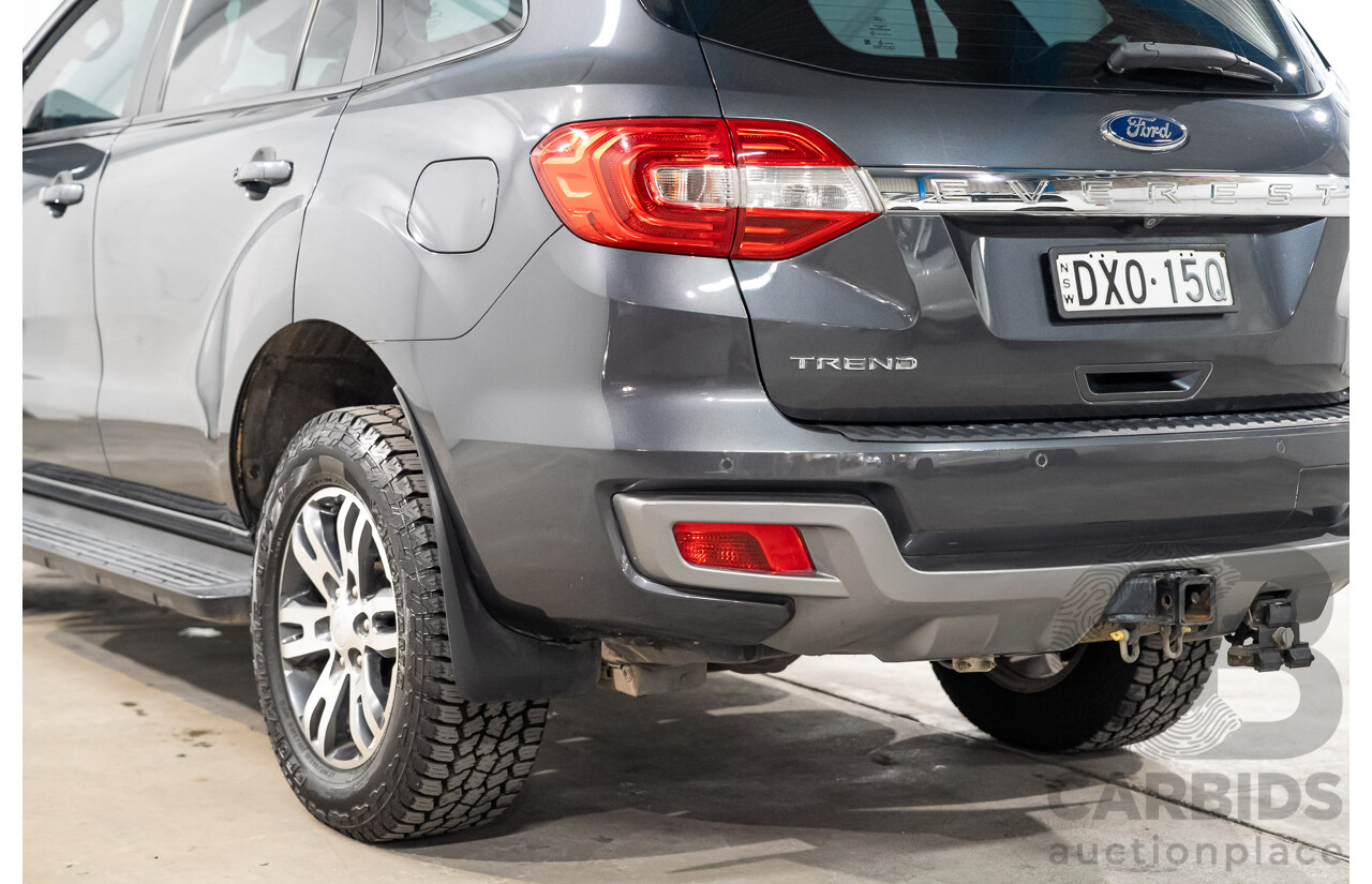 08/2018 Ford Everest Trend 4WD 7 Seater UA II MY19 4D Wagon Meteor Grey Metallic Twin Turbo Diesel 2.0L