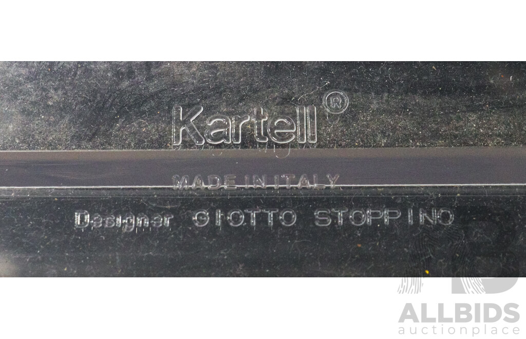 Vintage Lucite Four Section Magazine Rack by Giotto Stoppino for Kartell